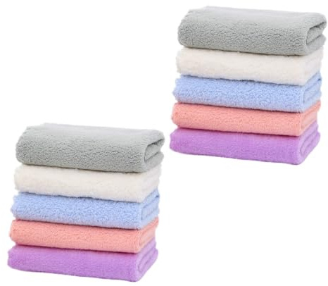 Quadrattuch aus Coral Fleece, 10 Stück, Weich, Atmungsaktiv | Säuglinge und Kleinkinder, Praktische Mehrfachpackung, Hohe Saugkraft, Vielseitig Nutzbar