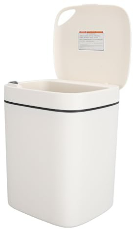 Poubelle Automatique de Salle de Bain avec Couvercle Poubelle Intelligente en ABS Poubelle étanche à Capteur de Mouvement sans pour Chambre à Coucher Salle de Bain Blanc
