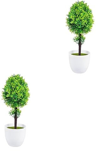pflanzenständer2 Stück Kirschblüten-Kräuter-Topfpflanze, Mini-Kunstpflanzen, Zimmerpflanzen, Dekor, Desktop-Bonsai-Baum, künstliche Zierpflanze, falscher Buchsbaum, Schreibtisch, Kunststoff,