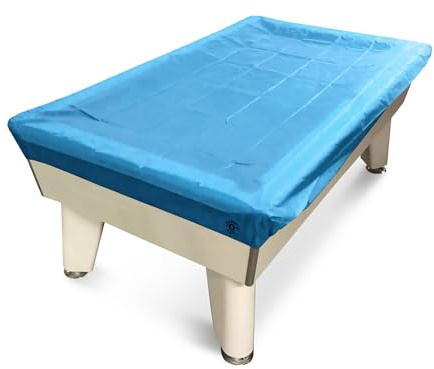 Jonny 8 Ball 6ft Fitted Nylon Snooker Pool Table Cover - For 6 Foot Tables - Red - Protects Against Sunlight, Spills & Dust (Sky Blue)