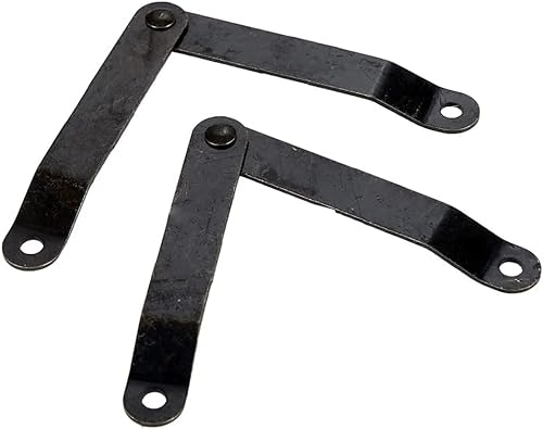 Unterstützt Scharniere, Soft-Close-Türdämpfer, Türscharniere, 2 Stück, antike Bronze, Deckelstützen, Scharniere, Schmuck, Truhe, Holzkiste, Möbel, Schranktür, Schrankscharniere, Deckelstreben, 65 x 10