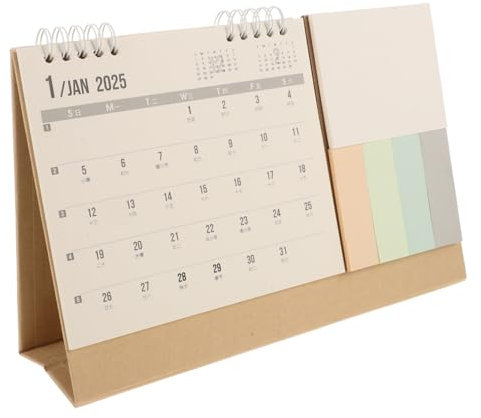 DIYEAH Calendario De Escritorio Estilo Moderno Minimalista De Papel Para Planificación Diaria Para Uso Oficina y Sobremesa