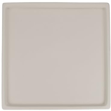 M METERXITY Vassoio per Piante in Ceramica, Vassoio Raccogli-Acqua per Piante da 7.1, Sottovaso per Piante da Interno/Esterno/Vassoio per Drenaggio Fiori [Grigio Chiaro Quadrato]