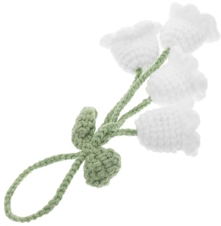Gatuida Autospiegel-hängezubehör Gehäkeltes Blumendekor Hängendes Ornament Für Auto Handgefertigtes Häkelzubehör Weiß Elegant Installieren