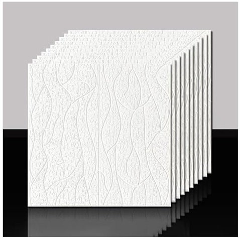 27''x27'' Designed Wall Decor Peel and Stick,Ceiling Wall Decor 3D Wall Panels,Self Adhesive Ceiling Tiles Wall Covering Panels Sticker(70x70cm(20pcs))