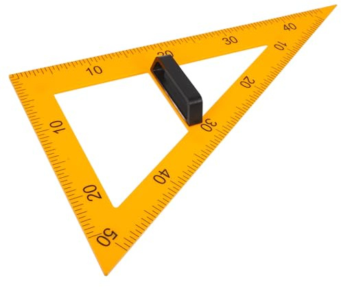 Magnetisches Lehrdreieck mit Griff aus Kunststoff Deko Schulanfang | 45°60° Geometrie, Klassenzimmer Vorführung, Gelb, Abnehmbarer Griff, Vielseitig Einsetzbar