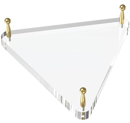 SVENJBB Ball Holder for Basketball, Football, Soccer, Volleyball, Crystals and Rocks, Clear Acrylic Ball Stand with Gold Pegs & Rubber Feet for Displaying Sports Memorabilia, 1 Pack