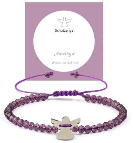 XFSRG Bracelet Ange Gardien en Cristal Cadeau Communion Fille