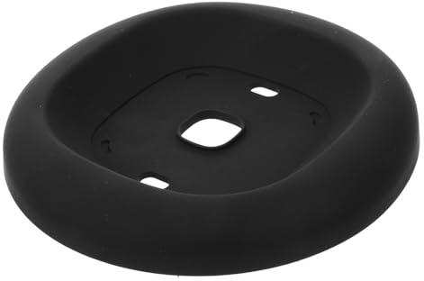 Operitacx Protectora De Silicona para Termostato Compatible Color Negro Diseño Anticaídas para Placa De Pared Redonda Dormitorio