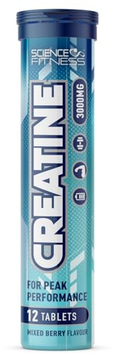 Creatine Mixed Berry Flavour Effervescent Tablets - 1 x 12 Tablets 3000mg Strength