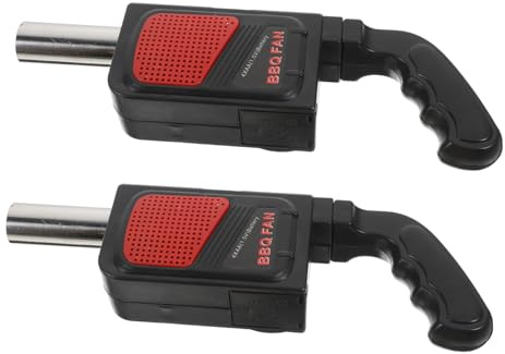 DOITOOL 2 pezzi Soffiatore Elettrico Portatile per Barbecue Ventilatore Batterie per Accensione Rapida e Combustione Uniforme Strumento Compatto per Grigliate Campeggio e Picnic all