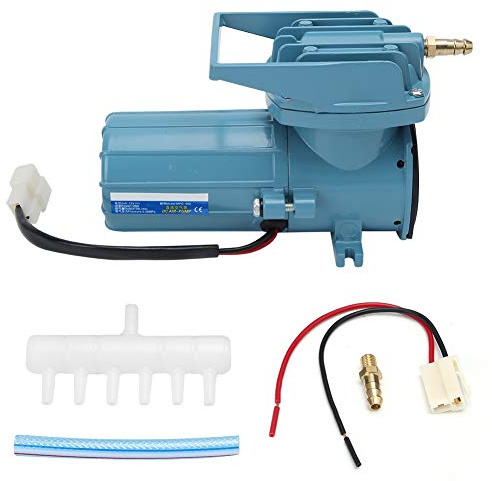 Auto-DC-elektromagnetische Sauerstoffpumpe, 12 V, 18 W, ölfrei, energiesparend, stumme Belüftungsluftpumpe für Angeln, Meeresfrüchte, Transport, Aluminiumlegierung, 150 x 8 x 100