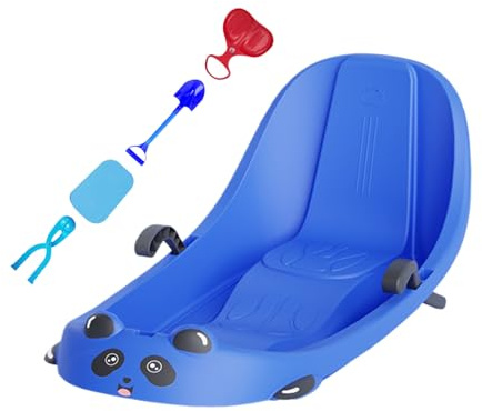 Luges pour - Sport d'hiver avec Dossier | Luge pour Tout-Petits avec Frein Intégré | pour Le Temps Froid, Les Collines Enneigées, Le Parc, Le Jardin, Le Terrain De Jeu Et Les