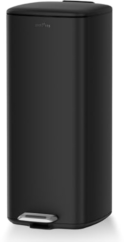 mVm Poubelle de cuisine, 30L avec Seau Intérieur,Poubelle à Pédale en Acier,Fermeture Douce et Maintien en Ouverture,pour cuisine, bureau, dortoir, maison, chambres