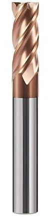 1 fresa de extremo plano carburo tungsteno 4 mm, 6, 8 y 12, herramienta acero metal con flauta 2/4, broca enrutador cuadrada cara llave(4F,1x4x3X50)