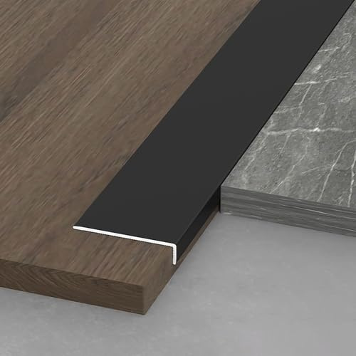 Coayuou Profilé Carrelage 100cm* 3 Pièces Baguette d'angle Murale Aluminium Cornière d'angle Protection Solide pour Coins De Murs Et Meubles Décoration Et Résistante(Schwarz,10X30mm)