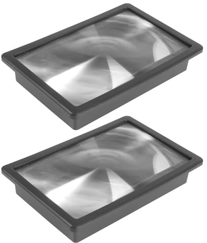 Piezas Lupa Abs Plegable 3D 2 Acrílico de Pantalla de Teléfono Móvil
