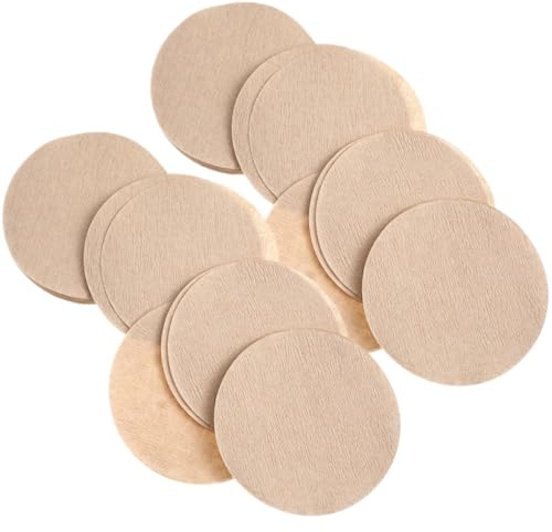 CIYODO Papel de Filtro de Café Redondo 3 Piezas, sin Blanquear, 56 Mm, para Cafetera Italiana, Prensa Francesa y Café de Goteo, Filtro Desechable para Uso Doméstico, Filtración Fina