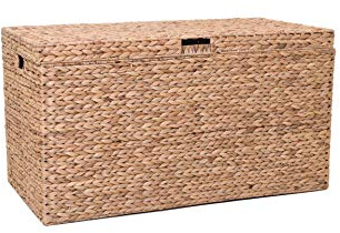 Wäschetruhe Wäschekorb große Truhe Wasserhyazinthe natur BIG - 50 x 90 x 45 cm