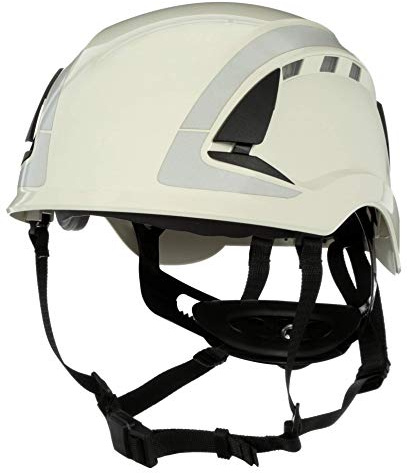 3M SecureFit Safety Helmet - Climbing Style Inspired Safety Helmet with 6 Point Suspension System, Vented with Scotchlite Reflective, White, X5001VX-ANSI, for Construction and Heavy Infrastructure