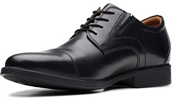 Clarks Men's Whiddon Cap Oxford, Black Leather, 10 UK