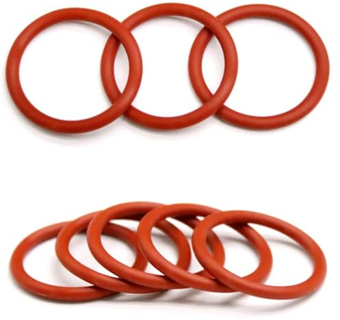 Roter Silikonring in Lebensmittelqualität, VMQ-O-Ring-Dichtungsring, wasserdicht, isoliert, CS 1 mm, 1,5 mm, 2 mm, 2,4 mm, 3 mm, 3,5 mm, 4 mm, Außendurchmesser 5–40 mm (Color : OD34mm 10Pcs, Size :
