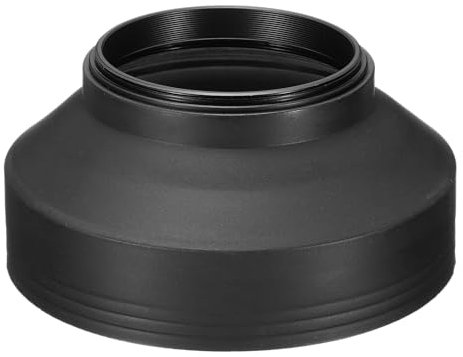 PATIKIL Paraluce Obiettivo Fotocamera 55mm Protettore Gomma Pieghevole Anti-Riflesso ostacolare Eccesso Luce Solare per Ridurre Flare Abbagliamento Migliora Fotografia Video Nero
