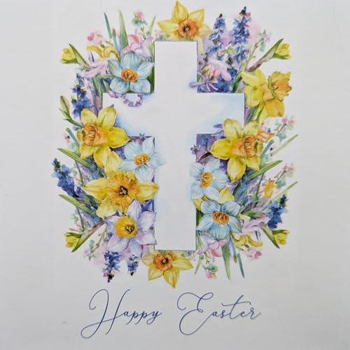 8 tarjetas de Pascua con sobres, religiosas cristianas