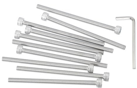 PATIKIL 10 Pcs M5 x 80mm Hex Socket Head Cap Screws Bolts, 304 Stainless Steel Socket Drive Machine Screws with Hex Wrench, Full Threads