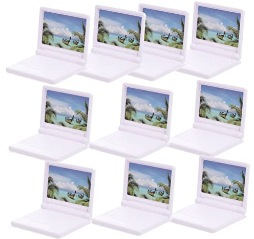 UPKOCH 10pcs Mini Laptop Models Creative Doll House Decoration Props for Dollhouse Layout for Micro Landscaping Decor Lightweight and Design
