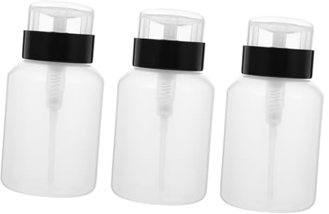 minkissy 3 Stück Nagellackentferner Pressspender Flaschen aus Bpa Freiem Pp Auslaufsicher Kompakt für Nagelstudio und Reise