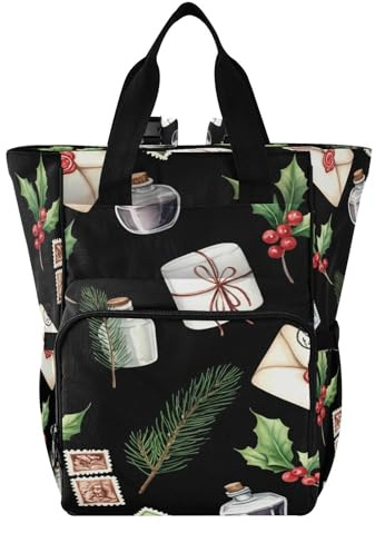 Ttgoth Sac à dos à langer imperméable avec porte-biberons isothermes, sac à dos de voyage multi-poches avec sangles de poussette pour maman et papa