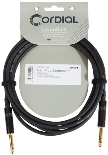 Cordial 3M REAN 2X KLINKE 6,3MM Stereo, nero