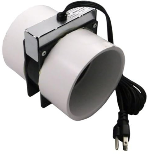 Tjernlund PVC4 Radon Mitigation Fan Model - Exhaust Fan with 6-Ft. Power Cord, Minimal Power Consumption, 4 In. PVC Pipe. Ventilation Fans