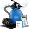 Deuba Depuradora Sistema de Filtro de Arena 10.200 l/h Válvula 7 Vías + Medidor de Calidad de Agua Piscina