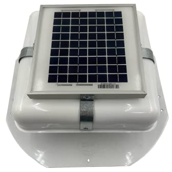 Solar Blaster Solar Roof Vent - Solar Attic Fan - Solar RoofBlaster with White Vent 3 watt | Ventilation solution for your home, garage, shed, greenhouse, utility shed, storage shed, and dog house