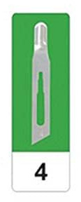 GIMA 22504 Lame Sgorbie in Acciaio al Carbonio, N. 4, Sterili, per Manicure e Pedicure, 50 Lame confezionate in modo singolare