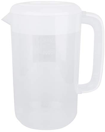 Brocca di plastica 4 L brocca d'acqua con coperchio caraffa per acqua capacità brocca per bevande in plastica per succo caldo freddo bevande,tè, succhi di frutta, latte