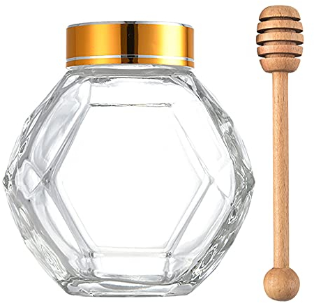 Honigglas Tropfflasche Bottlehive Honigtopf Moderate Spender Gefäß Topf Glas Golden