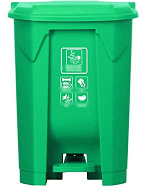 QYRKYP Clasificación de Parque Bote de Basura, Tipo Pedal Contenedores de Reciclaje Estación de Metro Bote de Basura de Calle Varios Tamaños Cubos de Basura para Interiores Y Exteriores,Verde,Los 41