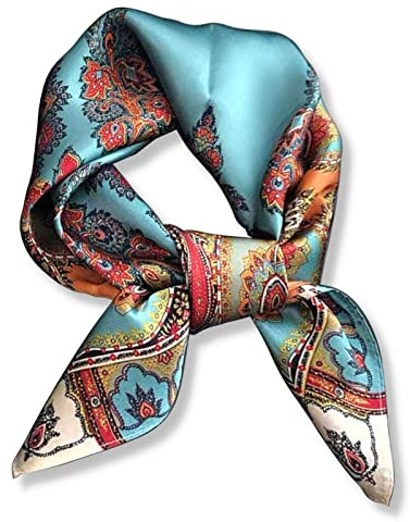 PoeticEHome Seidenschal aus 100% reiner Maulbeerseide – 68x68 cm Halstuch für Damen | Quadratisches Tuch mit Geschenkbox​