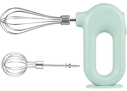 YARUMD FOOD Eléctrica Batidora De Varilla,Con Cabeza De Mezcla De Alimentos Portátiles Inalámbricos Recargables USB, Para Huevo Batidor, Pastel, Hornear Y Cocinar (Rosa),Verde