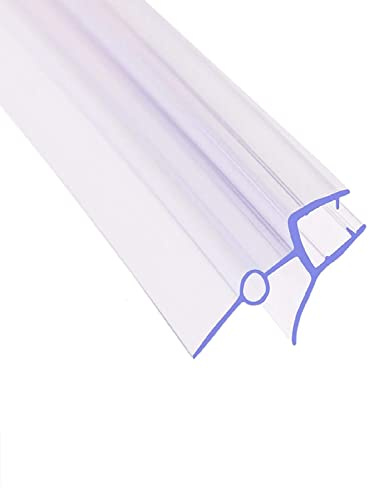 Shower Door Seal Strip for 4-6mm Glass, Covers up to 20mm Gap, Perfect Transparent Shower Screen Seal Replacement with 90cm Adjustable Length (For4-6mm Thickness,18-22mm Gap 900mm)