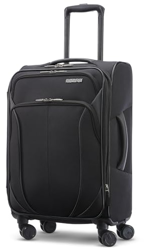 American Tourister 4 Kix 2.0 Erweiterbares Softside-Gepäck mit Spinner-Rädern, schwarz, 20 Spinner, 4 Kix 2.0 Erweiterbares Softside-Gepäck mit Spinnrollen