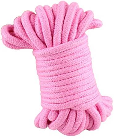 BONDAGERIE® Corda Rosa in Cotone morbido 10 metri, adatto alla pelle e legature, shibari kumbaku