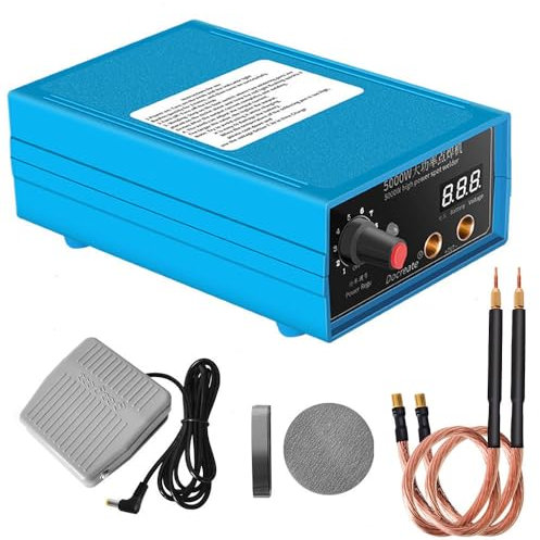Soldadora por puntos de batería de 5000 W, máquina soldadora portátil para batería 18650, máquina de soldadura por puntos de mano, máquina de soldadura ajustable con bolígrafo de soldadura por puntos