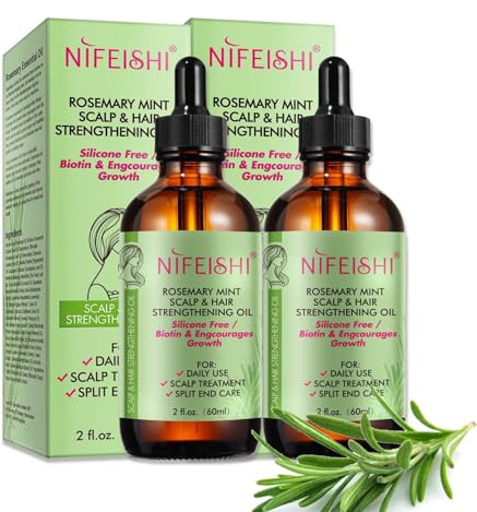 P-Beauty Rosmarinöl Ätherisches Öl 2x60ml - Haarwachstum stärkendes Öl | Haar- & Hautpflege, Wimpern & Augenbrauen Booster | Anti Haarausfall Bio Vegan | Rosemary Oil | Rosmarinöl für Kopfhaut