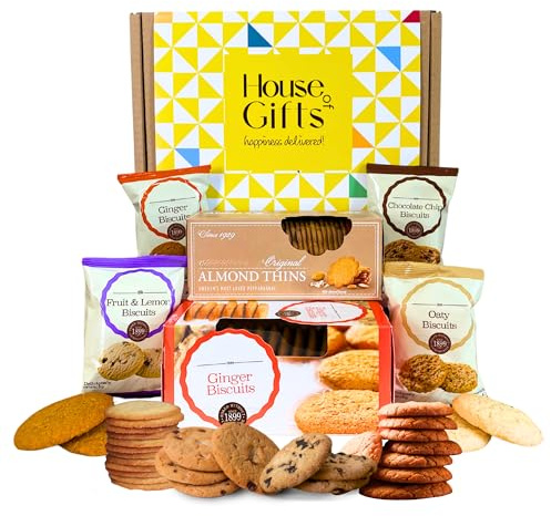 Biscuits Gift Set Biscuit Hamper Including Ginger Biscuits, Almond Thins & 4 Packets of Grandma Wild's Classics | Bickie Lovers Gift Hamper | Share with Family and Friends