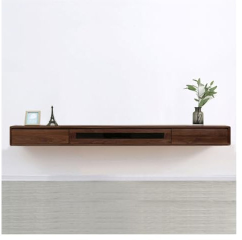 Sideboard Wohnzimmer Hängend 63/70,8/78,7 Zoll schwimmendes Entertainment-Center aus Holz mit Stauraum for Fernseher, wandhängender TV-Ständer mit Schubladen und Aufbewahrungsschrank for Wohnzimmer, S