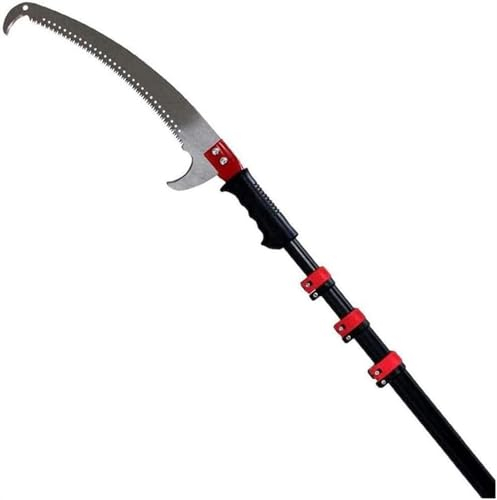 SSDDLZEQ Teleskop-Astsäge, rot, professionelle, ausziehbare, teleskopische Garten-Astsäge for Beschneiden von Ästen (Color : Rosso, Size : 5.4m)